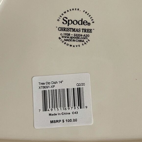 Spode Christmas Tree - Tree Dip Dish S3324-A20 NWT - Picture 8 of 9